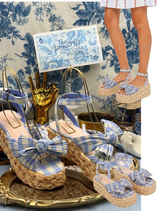 Loeffler Randall Shoes - 🆕 LOEFFLER RANDALL 🧿 NWOB Gaby Espadrille Sandals, Blue Gingham - Sz 7